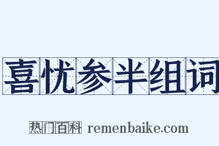 喜忧参半组词是什么意思的图片